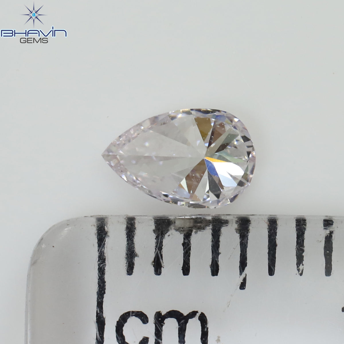 0.27 CT Natural Pear Diamond Faint Pink Color Clarity VS1 (5.45 MM)