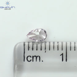 GIA Certified 0.25 CT Pear Diamond Pinkish Purple Color Natural Loose Diamond (4.94 MM)