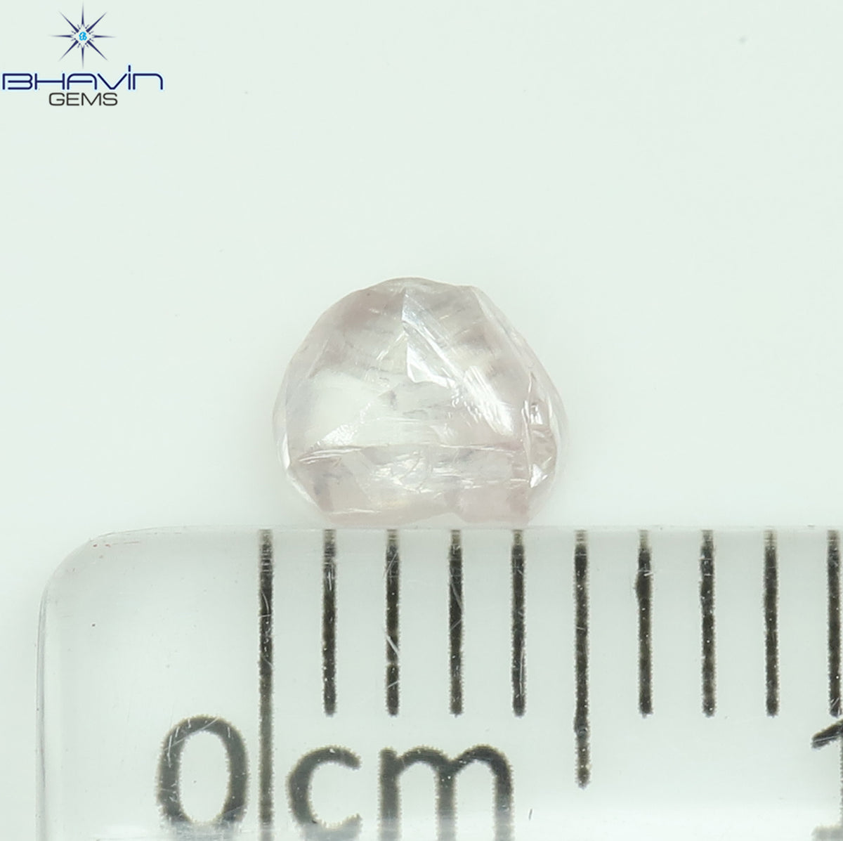 0.40 CT Natural Rough Diamond Pink Color Clarity VS (4.75 MM)