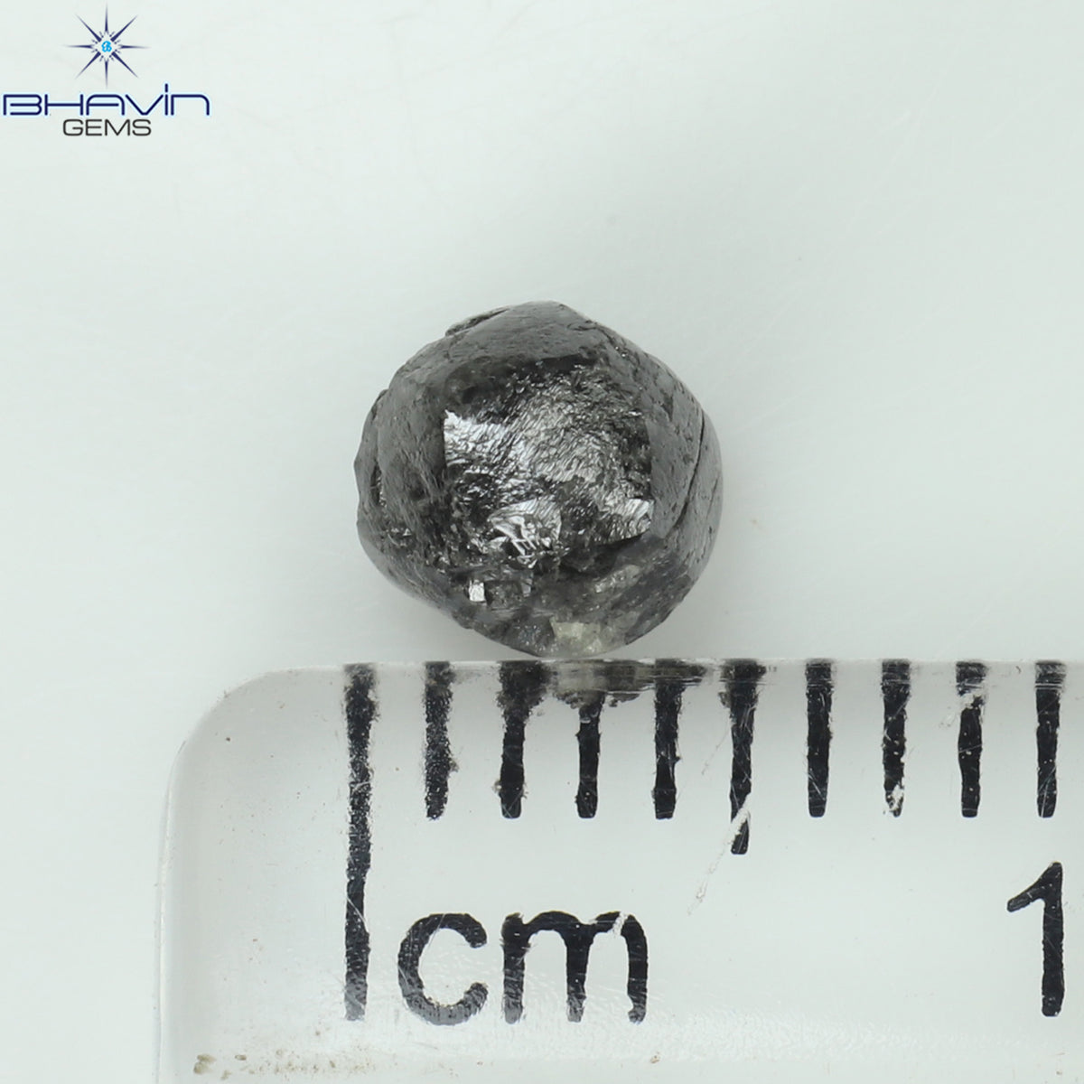 0.79 CT ラフシェイプ ナチュラル ダイヤモンド グレー カラー I3 クラリティ (6.28 MM)