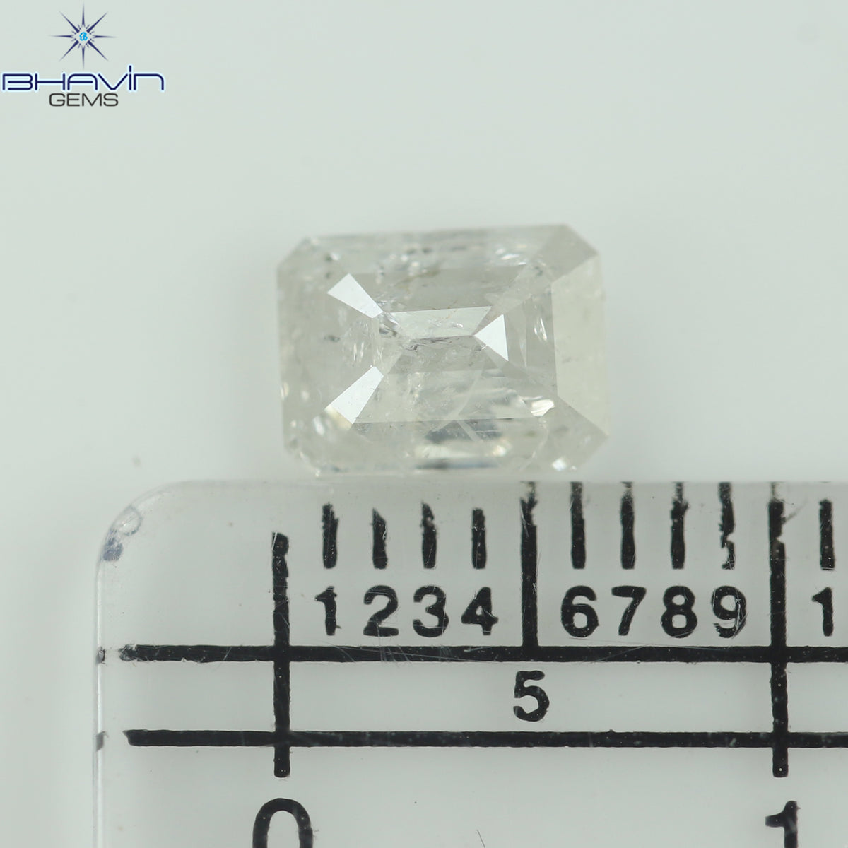 0.94 CT Emerald Shape Natural Diamond White Color I3 Clarity (6.63 MM)