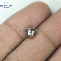 1.30 CT Rough Shape Natural Diamond Brown Color VS Clarity (5.19 MM)
