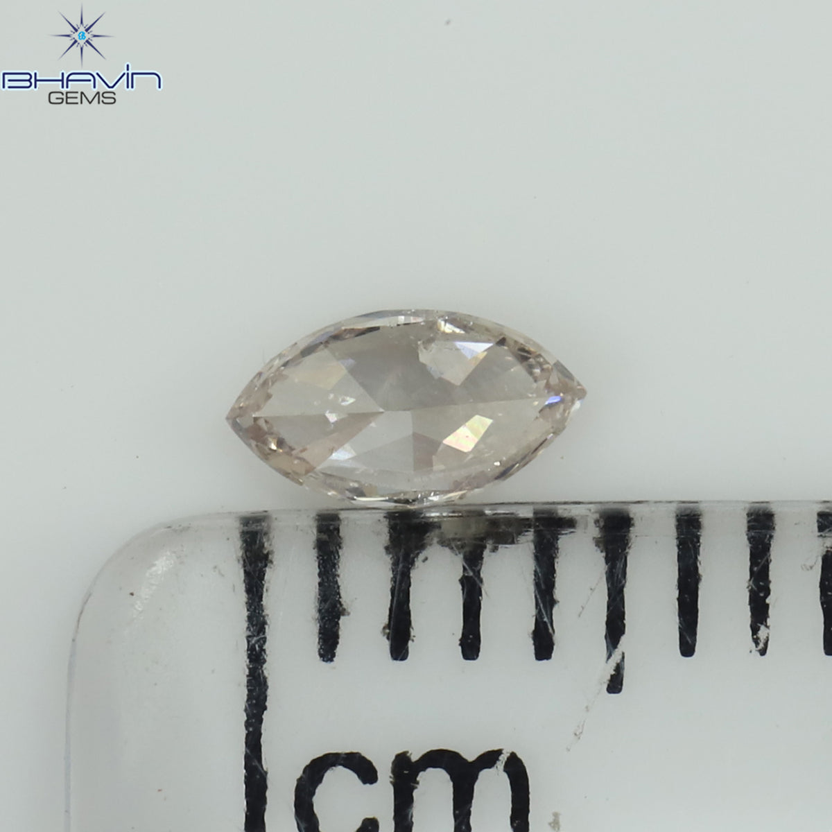 0.14 CT Natural Marquise Diamond Pink Color Clarity SI1 (5.03 MM)