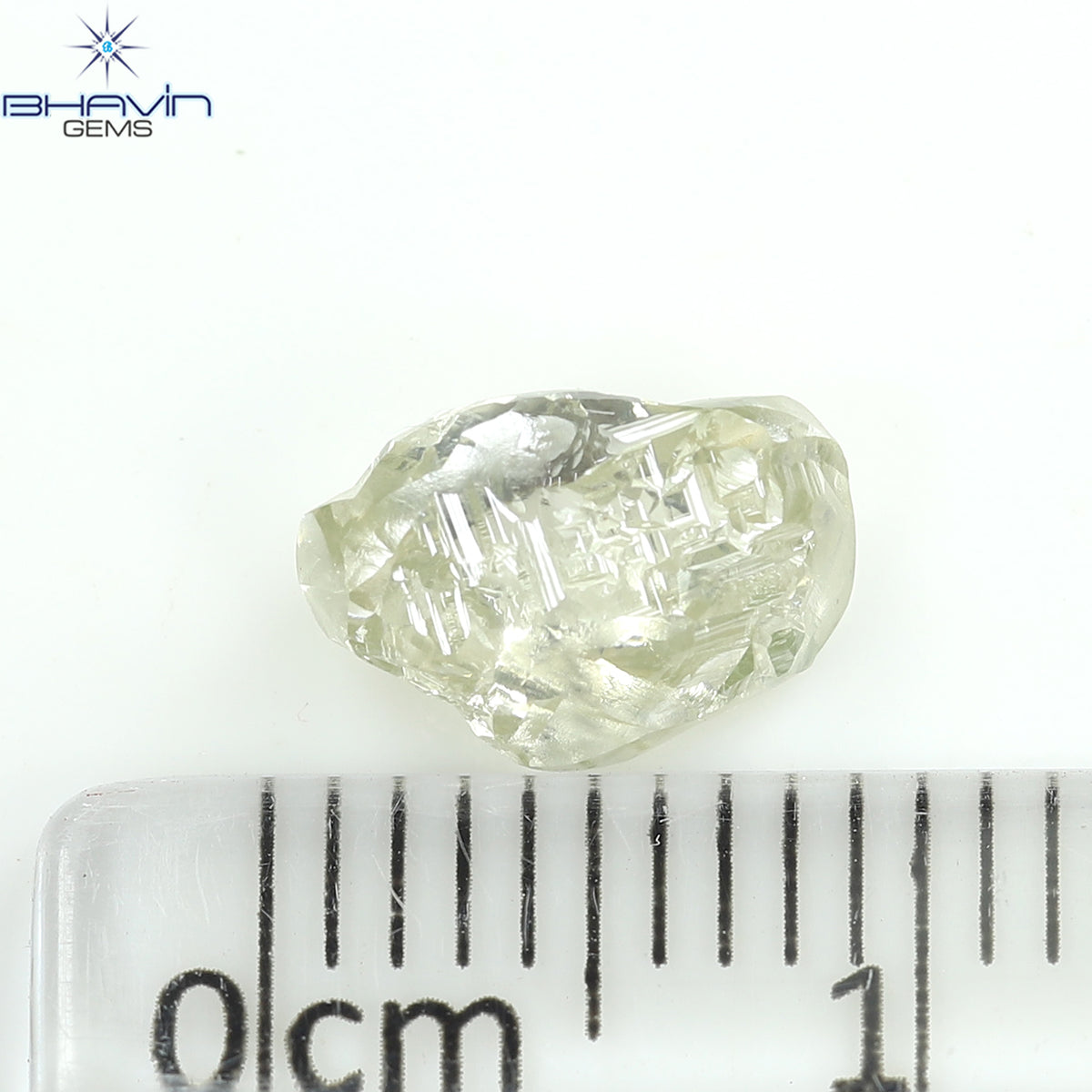 1.57 CT Natural Rough Diamond Yellow Color Clarity VS (5.75 MM)