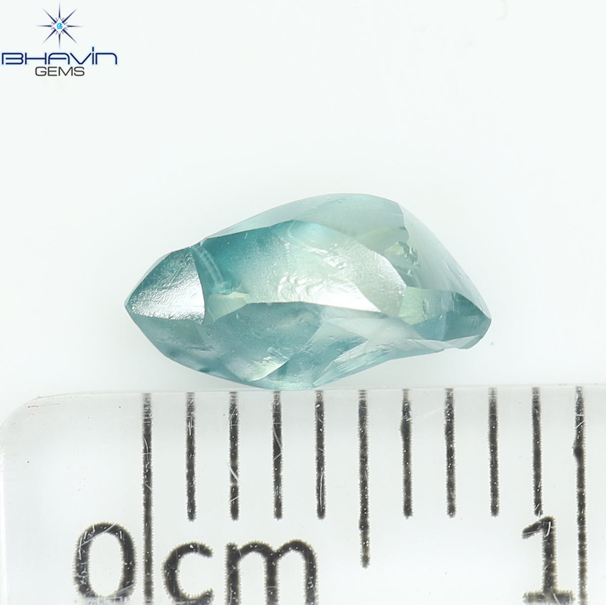 1.04 CT Natural Rough Diamond Enhanced Blue Color Clarity VS (8.32 MM)