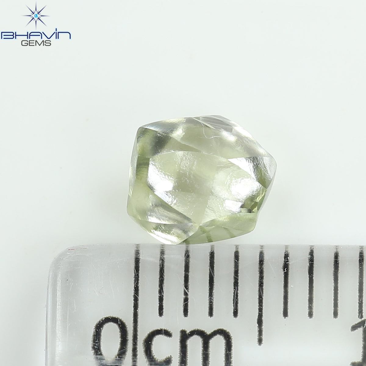 1.17 CT Natural Rough Diamond Green Color Clarity VS (6.24 MM)
