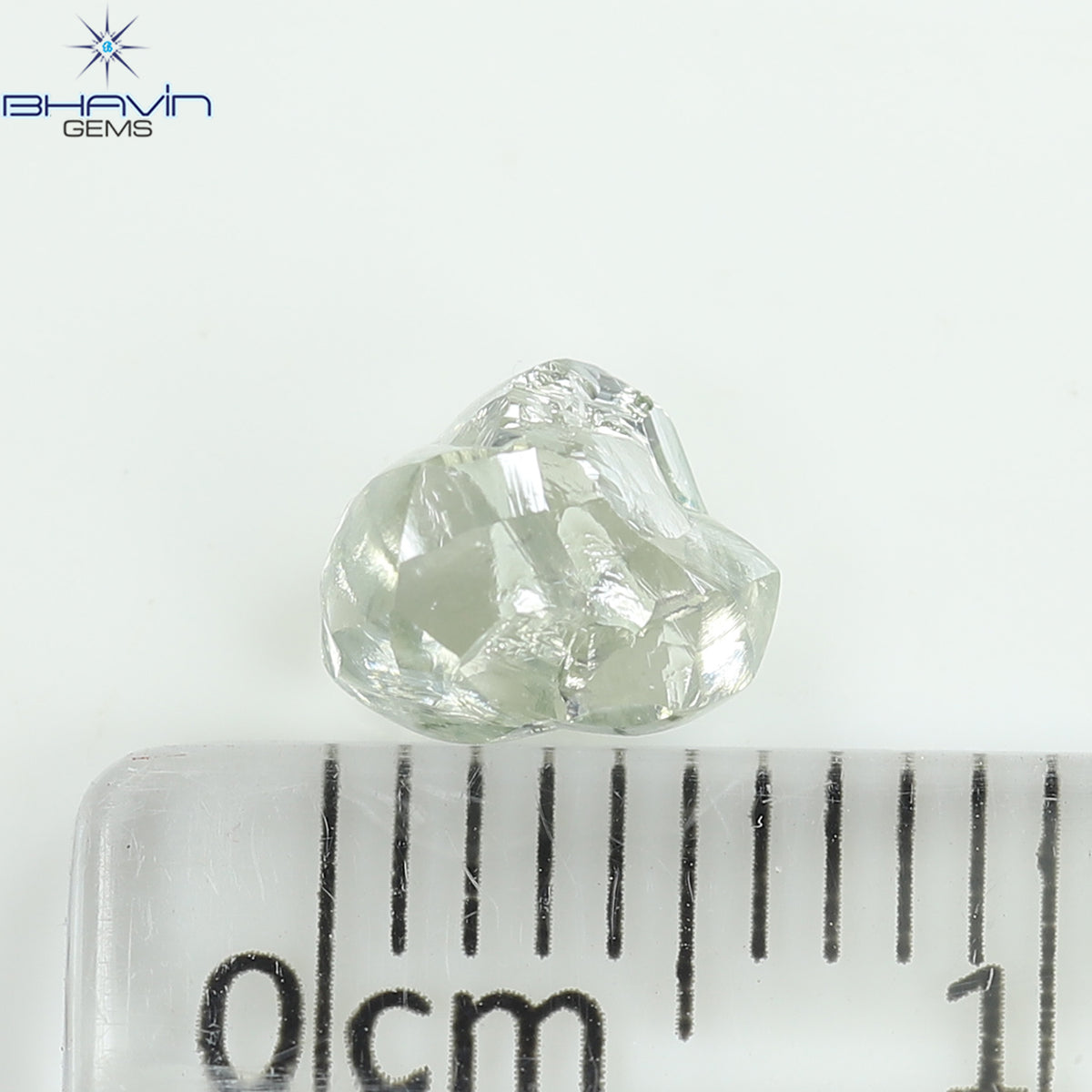1.29 CT Natural Rough Diamond Green Color Clarity VS (6.33 MM)