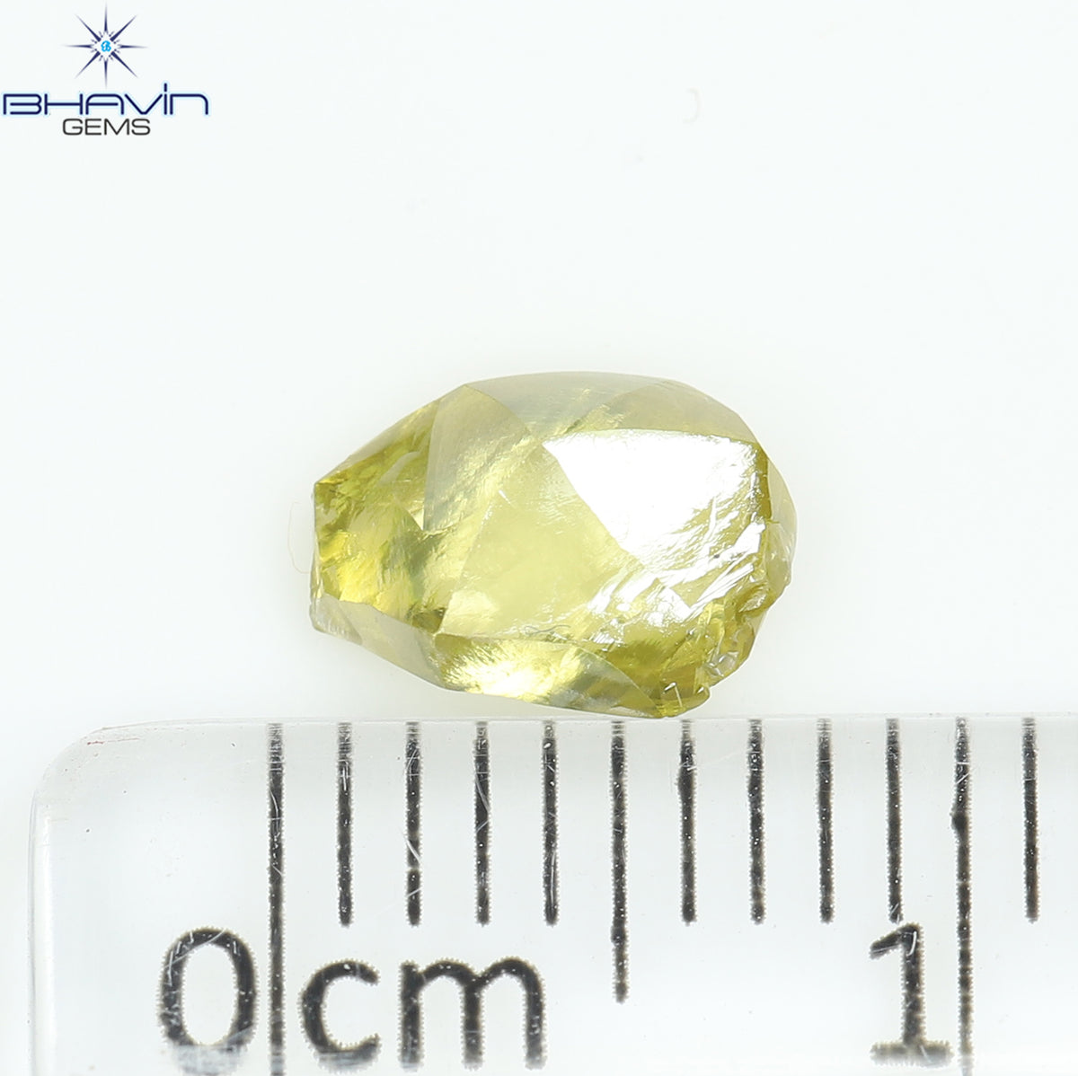 0.99 CT Natural Rough Diamond Enhanced Yellow Color Clarity VS (7.09 MM)