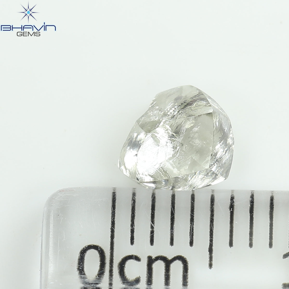 0.92 CT Natural Rough Diamond Grey Color Clarity VS (5.95 MM)