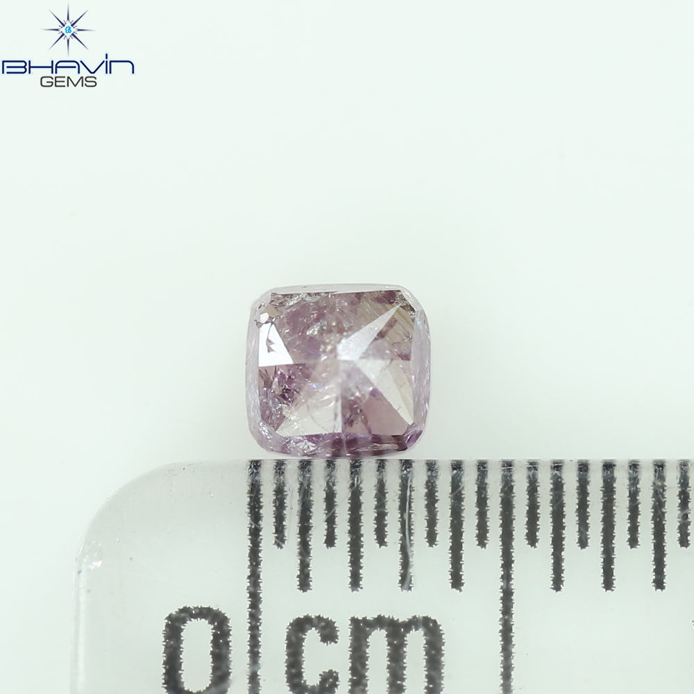 0.39 CT Radiant Diamond Natural Pink Color I3 Clarity (3.71 MM)