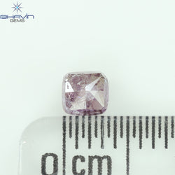 0.39 CT Radiant Diamond Natural Pink Color I3 Clarity (3.71 MM)