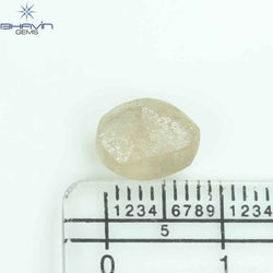 2.53 CT Rough Shape Natural Diamond Brown Color VS2 Clarity (8.95 MM)