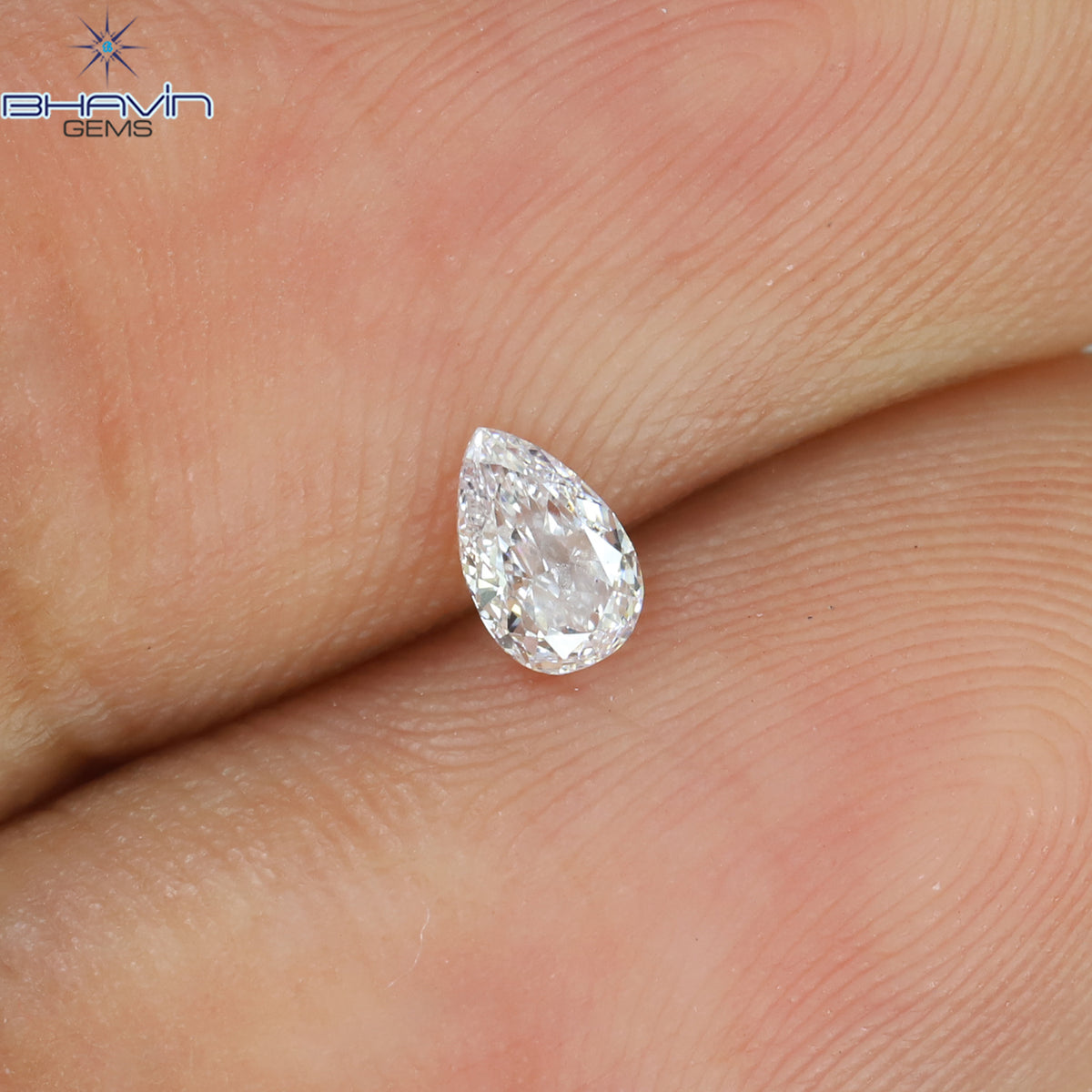 0.08 CT ペアシェイプ ナチュラル ダイヤモンド ピンク色 VS1 クラリティ (3.45 MM)