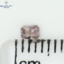 0.09 CT Radiant Shape Natural Diamond Pink Color SI2 Clarity (2.86 MM)