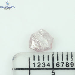 0.52 CT Rough Shape Natural Diamond Pink Color I1 Clarity (5.63 MM)