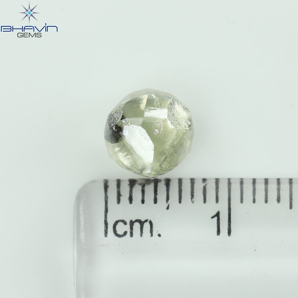 3.00 CT Rough Shape Natural Diamond White Color SI Clarity (7.23 MM)