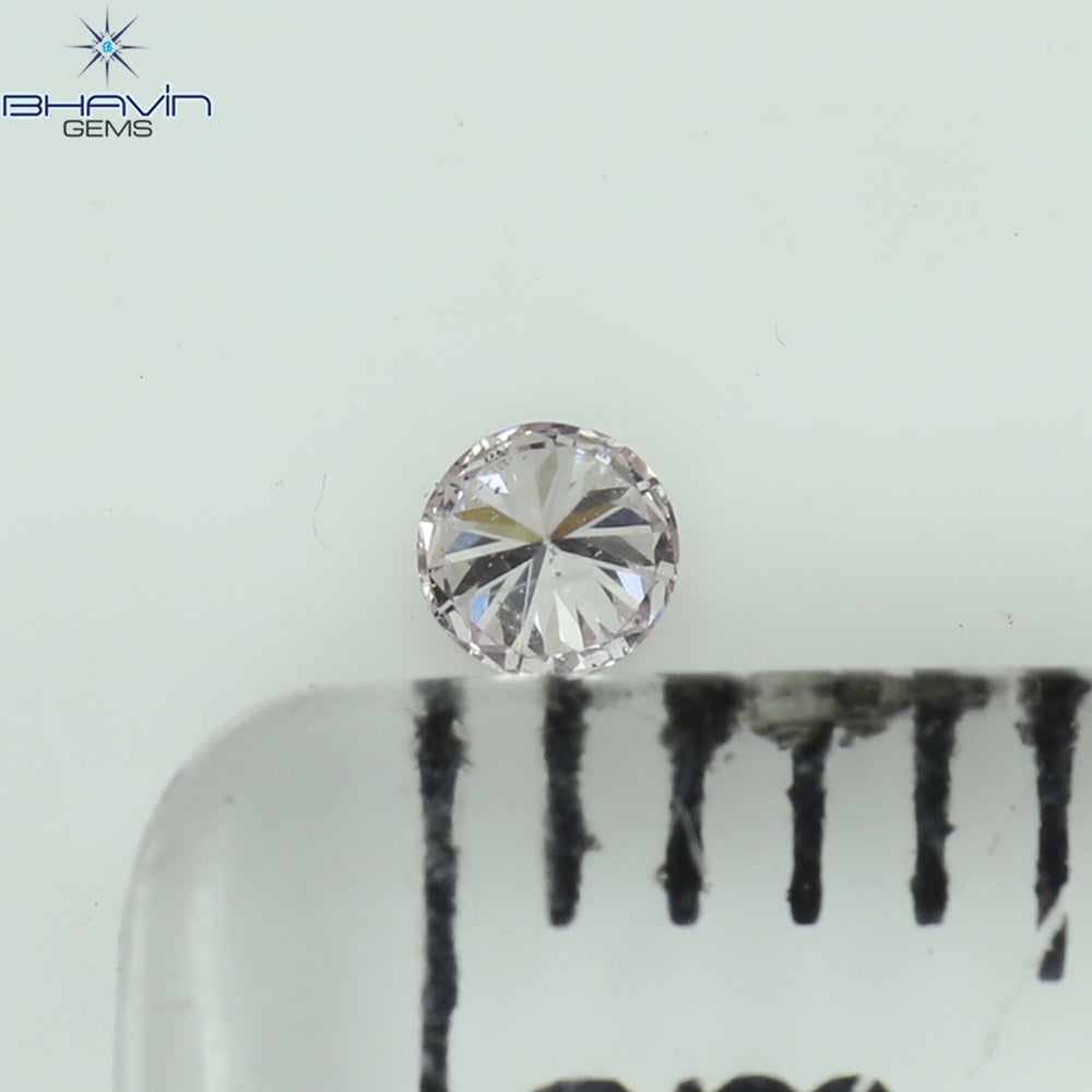 0.03 CT Round Shape Natural Diamond Pink (Argyle) Color SI1 Clarity (1.85 MM)