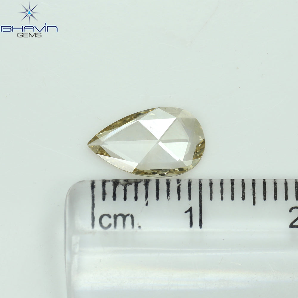 0.75 CT Pear Shape Natural Diamond Brown Color VS1 Clarity (10.93 MM)