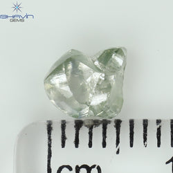 1.03 CT Rough Shape Natural Diamond Green Color SI2 Clarity (5.70 MM)