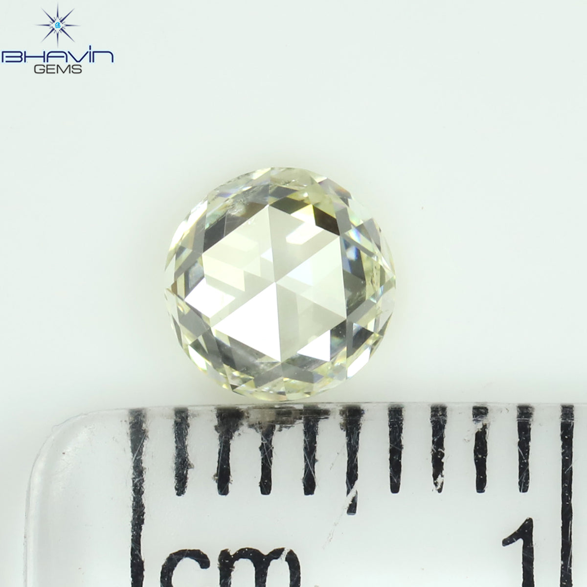 0.63 CT Natural Round Rose Cut Diamond Light Yellow Color Clarity SI1 (5.42 MM)