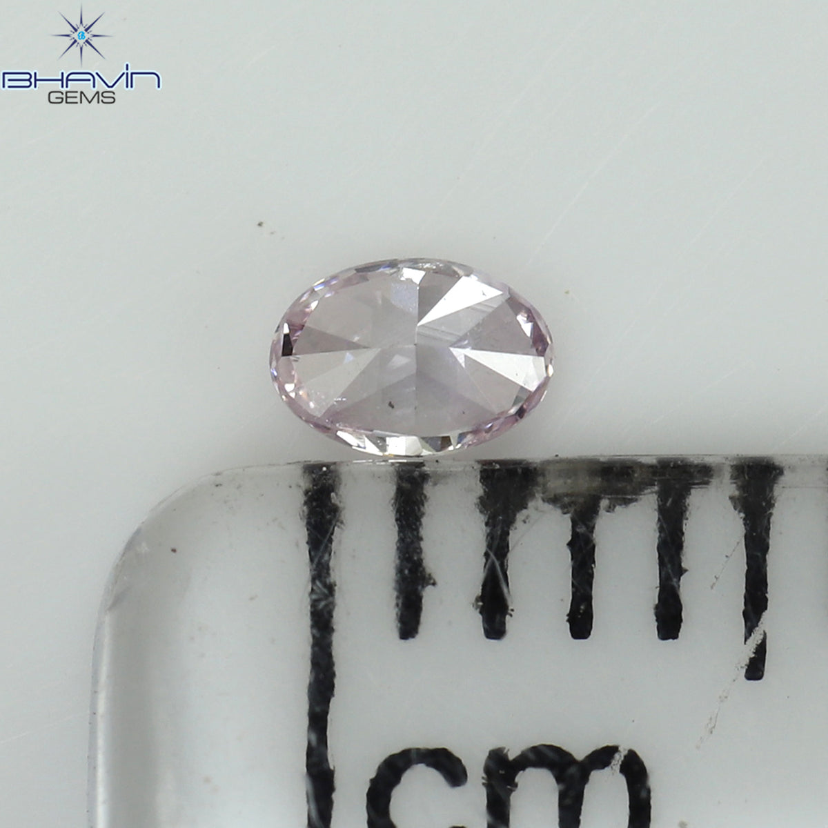 0.08 CT オーバルシェイプ 天然ダイヤモンド ピンクカラー SI1 クラリティ (3.31MM)