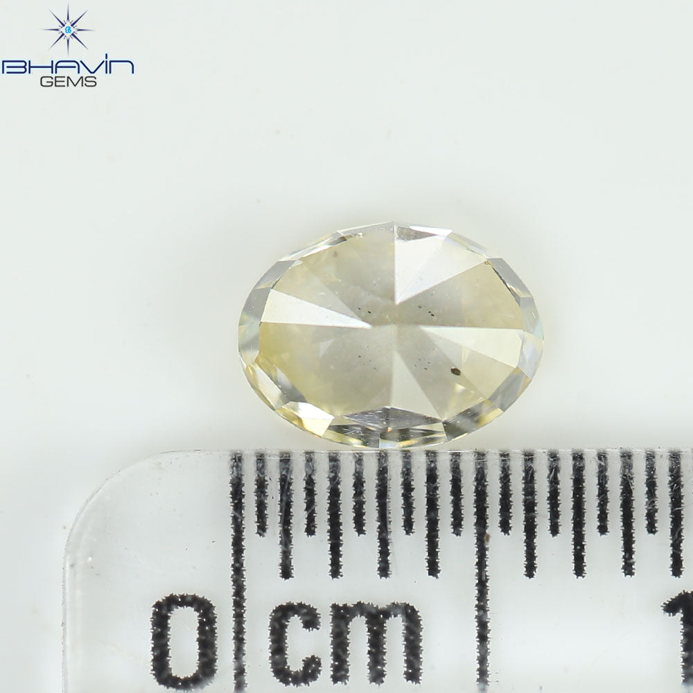 0.80 CT Oval Diamond Natural Yellow Color VS2 Clarity (6.27 MM)
