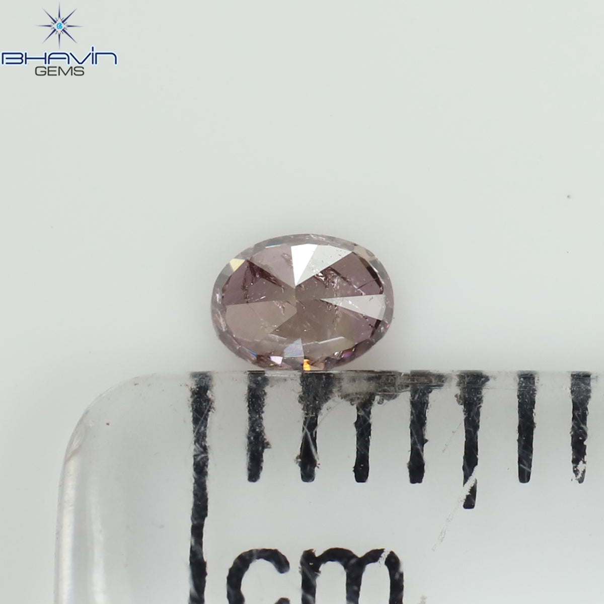 0.12 CT Natural Oval Diamond Pink Color Clarity I3 (3.43 MM)