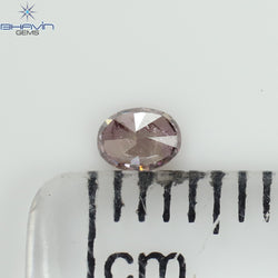 0.12 CT Oval Shape Natural Diamond Pink Color I3 Clarity (3.43 MM)