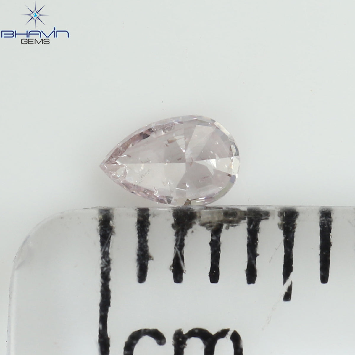 0.11 CT Natural Pear Diamond Pink Color Clarity SI2 (3.88 MM)