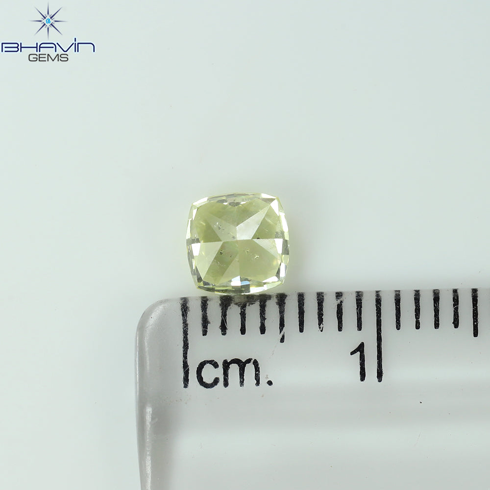 1.02 CT Cushion Diamond Yellow Color Natural Diamond I1 Clarity (5.31 MM)