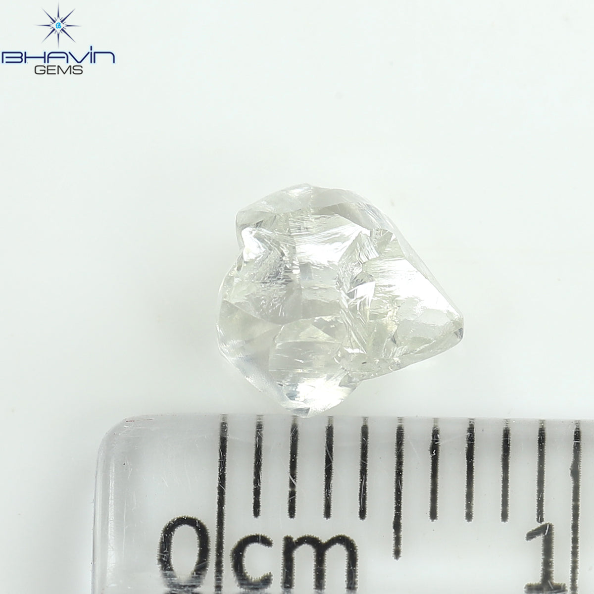 1.38 CT Natural Rough Diamond White Color Clarity VS (6.95 MM)