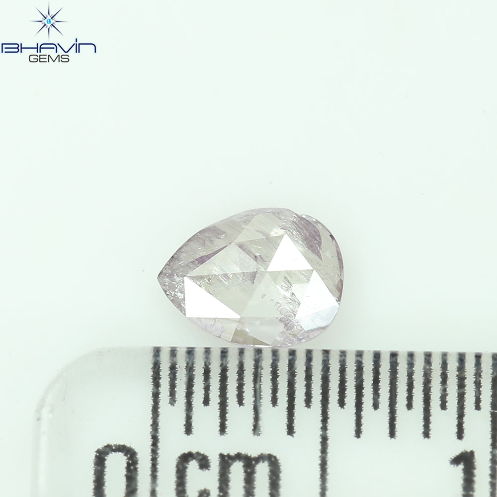 0.32 CT Pear Diamond Natural Pink Color I3 Clarity (5.51 MM)