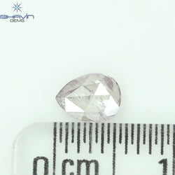 0.32 CT Pear Diamond Natural Pink Color I3 Clarity (5.51 MM)