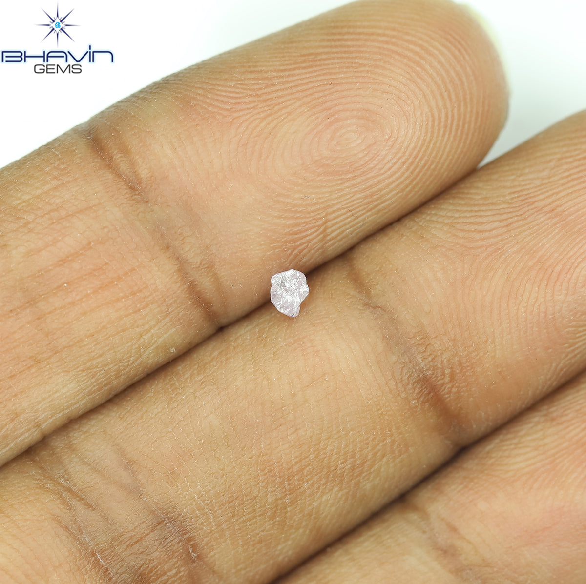 0.08 CT Natural Rough Diamond Pink Color Clarity SI (2.59 MM)