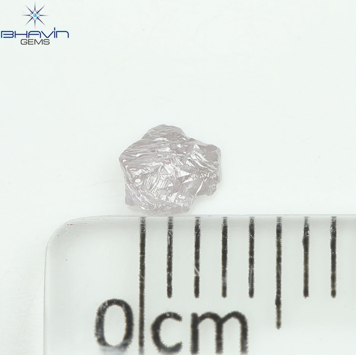 0.15 CT Natural Rough Diamond Pink Color Clarity SI (3.89 MM)