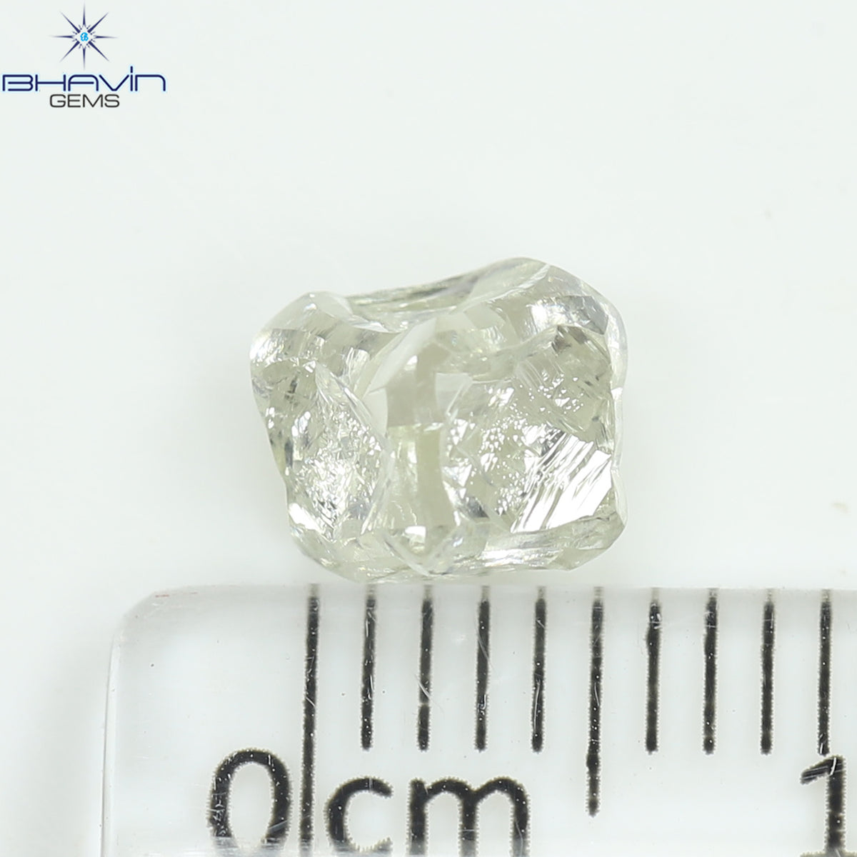 1.55 CT Natural Rough Diamond White Color Clarity VS (7.41 MM)