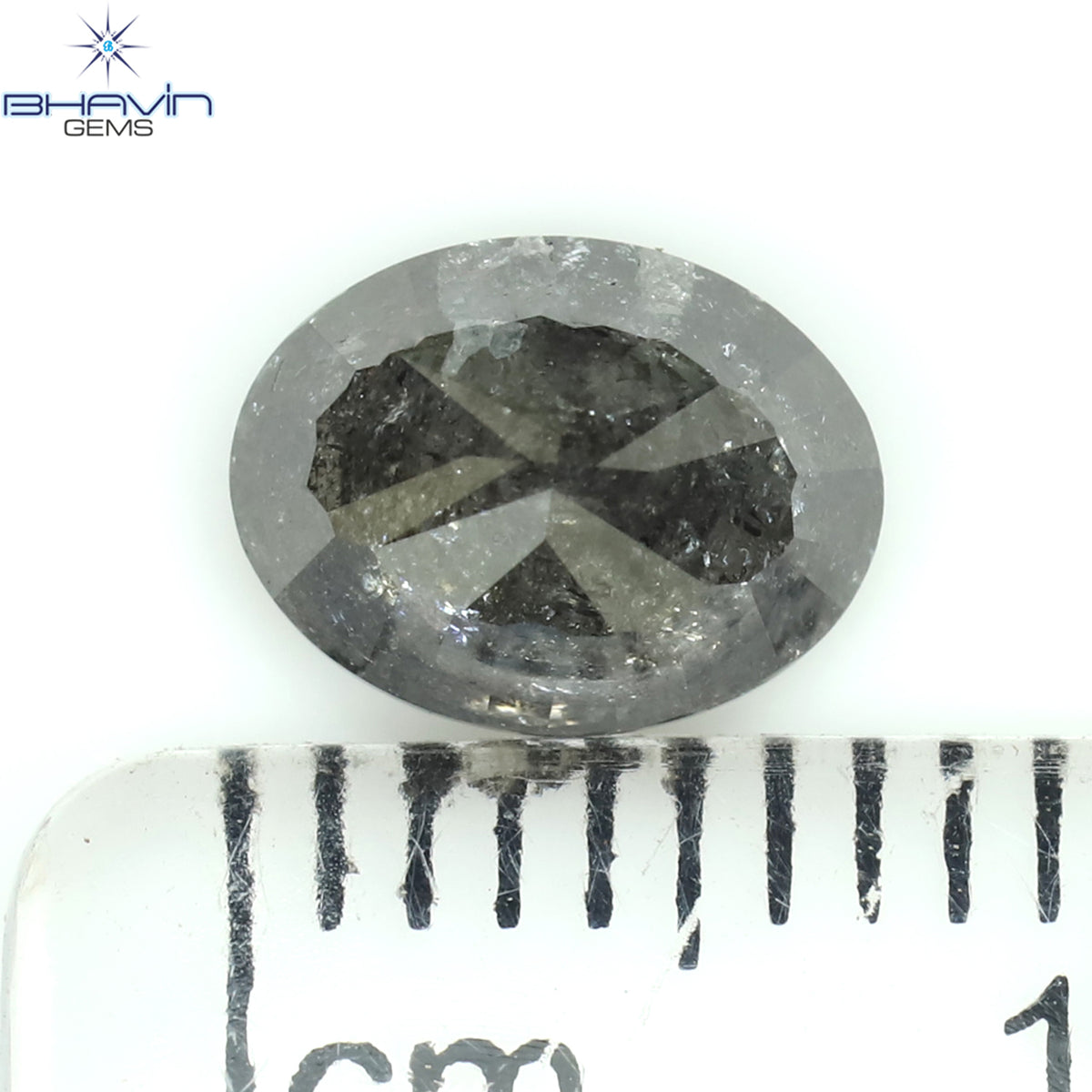 1.25 CT Natural Oval Salt And Papper Diamond I3 Clarity (7.28 MM)