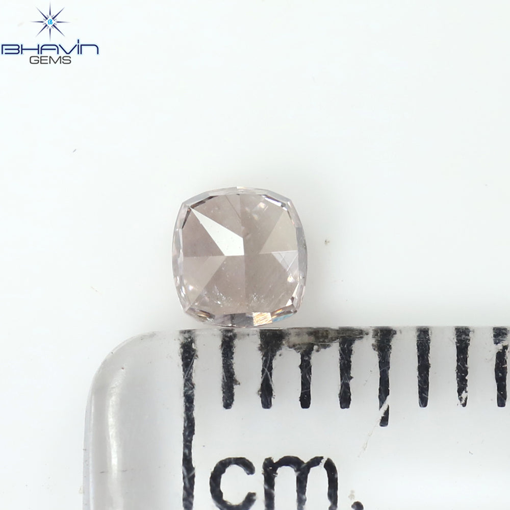 GIA Certified 0.30 CT Cushion Diamond Pink Brown Color Natural Loose Diamond SI2 Clarity (3.64 MM)