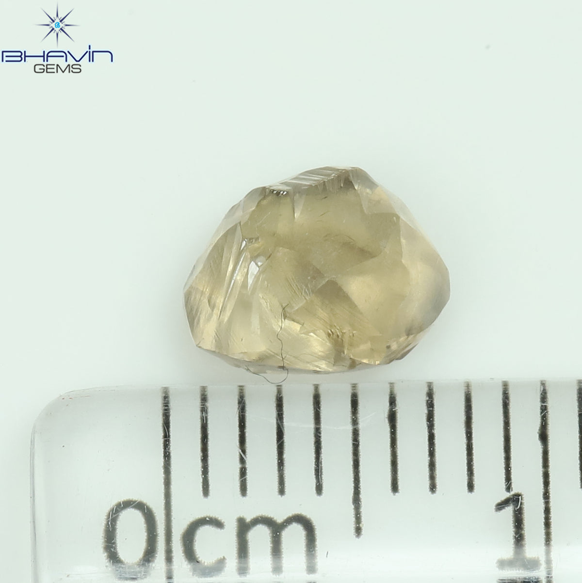 1.55 CT Natural Rough Diamond Brown Color Clarity VS (7.03 MM)