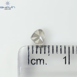 0.22 CT Heart Shape Natural Diamond Grey Color I1 Clarity (4.05 MM)