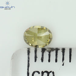 0.24 CT Oval Shape Natural Diamond Green (Chameleon) Color SI1 Clarity (4.20 MM)