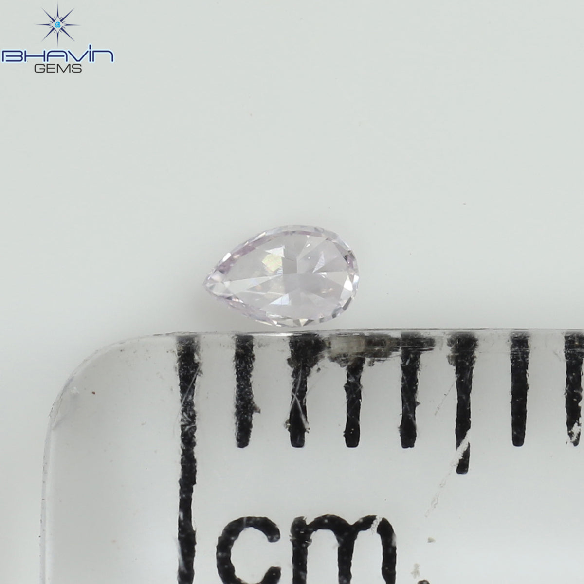 0.04 CT Pear Shape Natural Diamond Pink Color VS2 Clarity (2.84 MM)