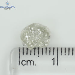 2.17 CT Rough Shape Natural Diamond White Color VS2 Clarity (8.13 MM)