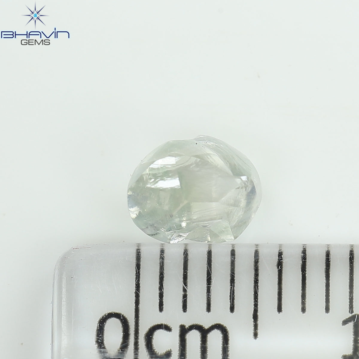 0.99 CT Natural Rough Diamond Green Color Clarity VS (6.31 MM)