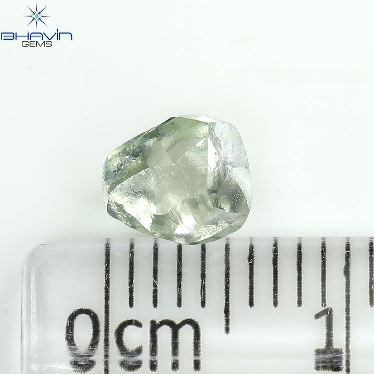 1.19 CT Natural Rough Diamond Green Color Clarity VS (6.42 MM)