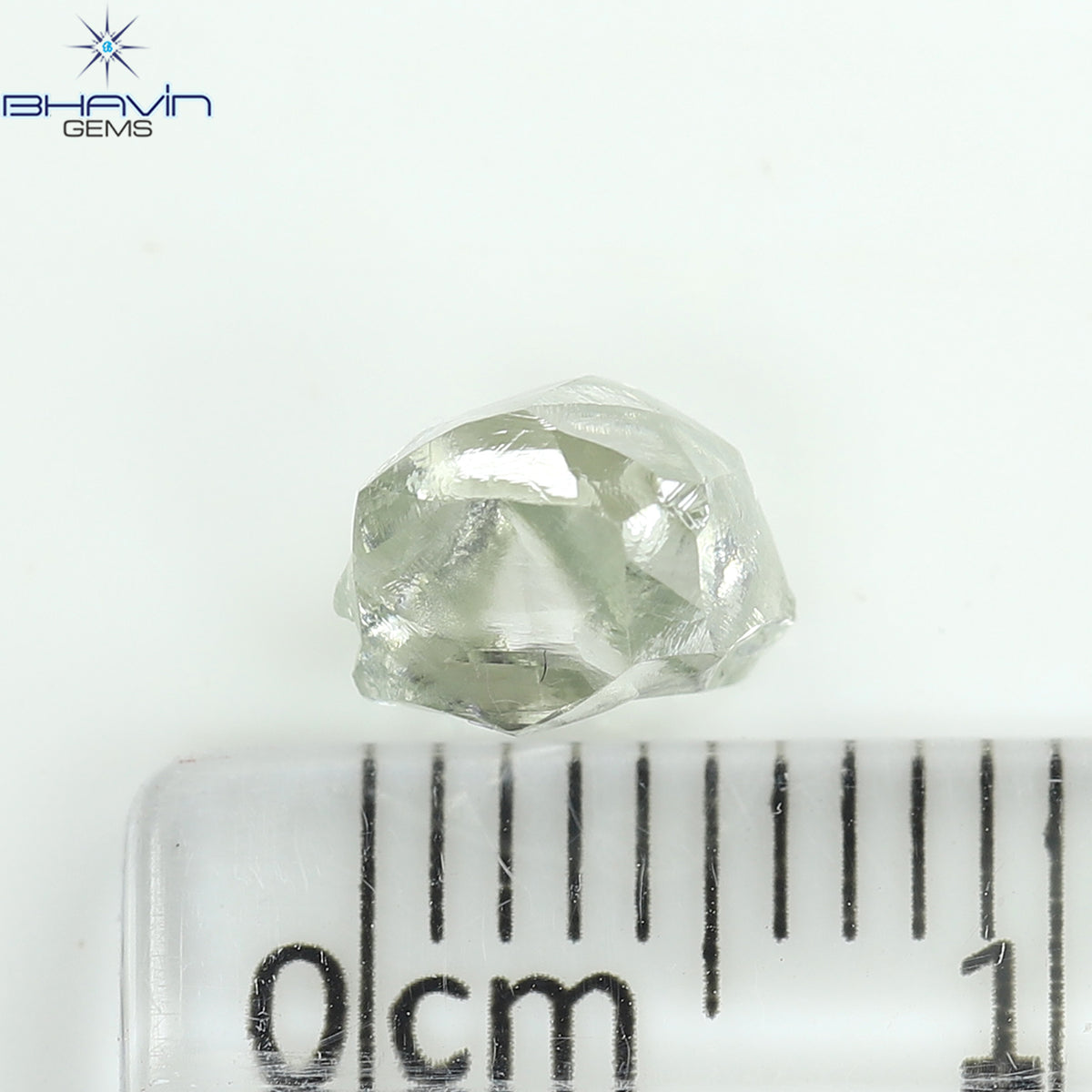 1.60 CT Natural Rough Diamond Green Color Clarity VS (6.45 MM)