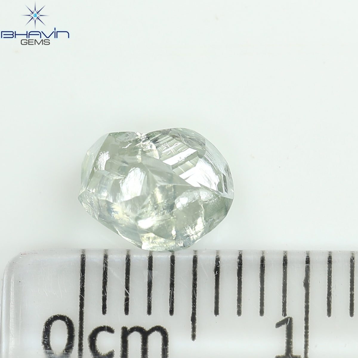 1.41 CT Natural Rough Diamond Green Color Clarity VS (6.96 MM)