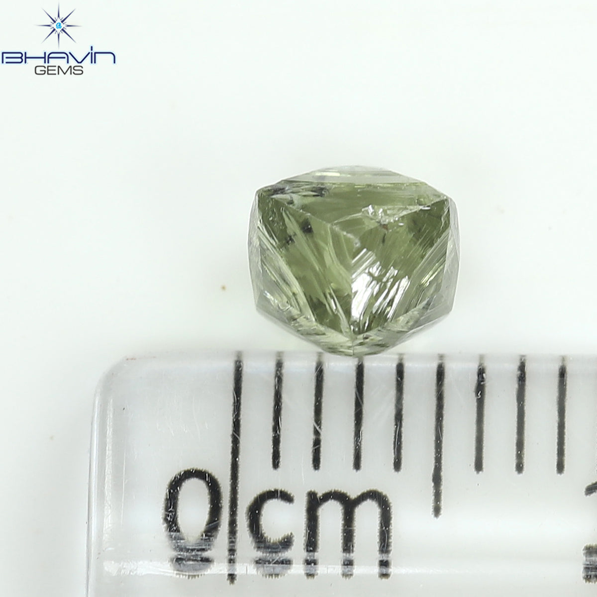 1.21 CT Natural Rough Diamond Green Color Clarity VS (6.14 MM)