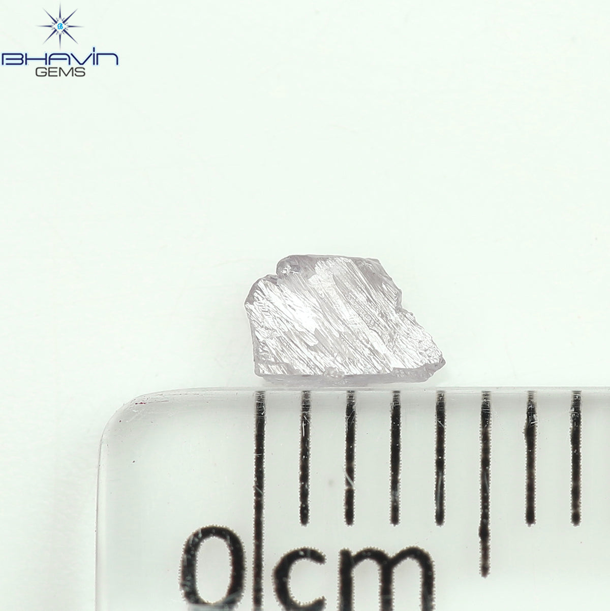 0.22 CT Natural Rough Diamond Pink Color Clarity VS (4.56 MM)