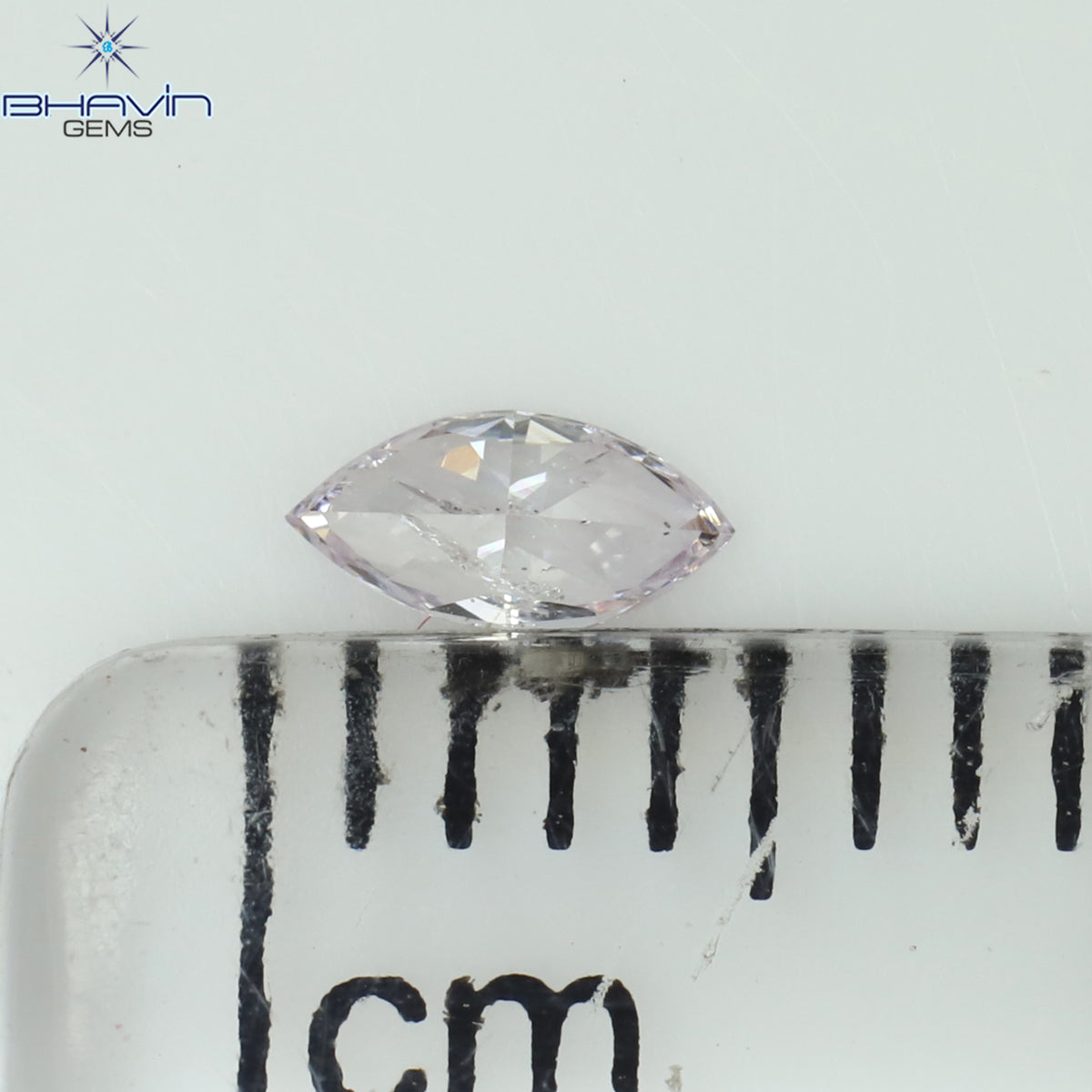 0.10 CT マーキス シェイプ ナチュラル ルース ダイヤモンド ブラウン ピンク カラー VS2 クラリティ (5.00 MM)